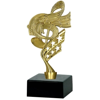 Hudobná trofej husľový kľúč 22 cm
