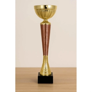 Pohár ružovo-zlatý - výška: 47,5 cm / ø kalicha: 16cm