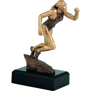 Atletika Beh: Žena - Víťazná trofej na mramorovom podstavci s vlastným textom: 20 cm
