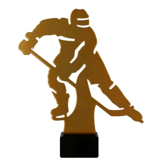 Trofej Hokej: Kovová figúrka na podstavci - 21cm