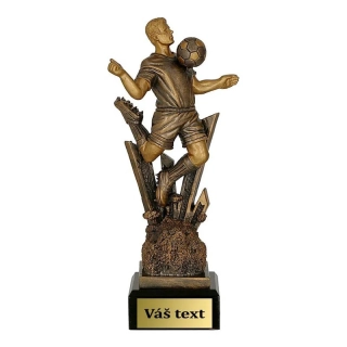 Trofej pre futbalistu – dynamická postava s loptou 23 cm